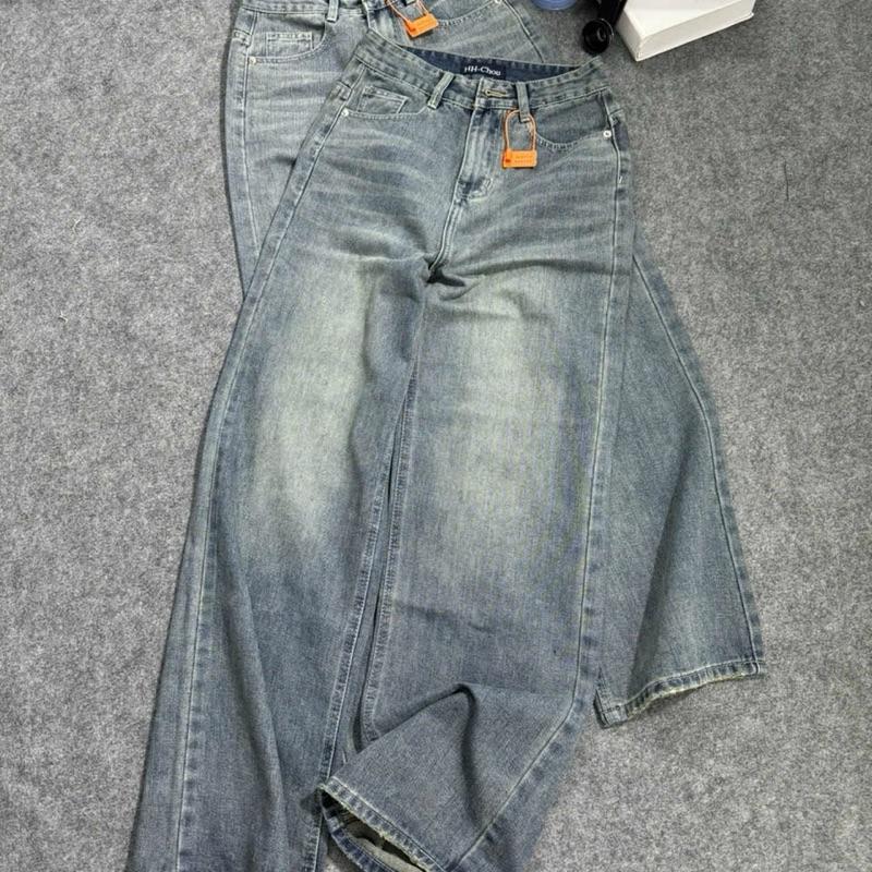 KANG (S-2Xl) Quần Jeans Suông Rộng Màu Lạ dơ nhẹ Chất jeans mềm K3242 4