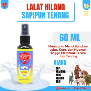 Baslat 60ml Pembasmi lalat dan kutu sapi kuda babi kerbau dan kambing