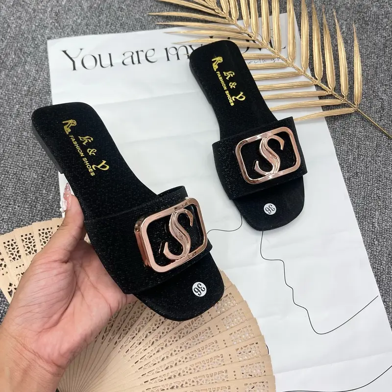 [2 ĐÔI 100 K] Dép Lê CHỮ S Nhà San San Quai Ngang, Mua Combo Giá Rẻ DéP Nữ 8