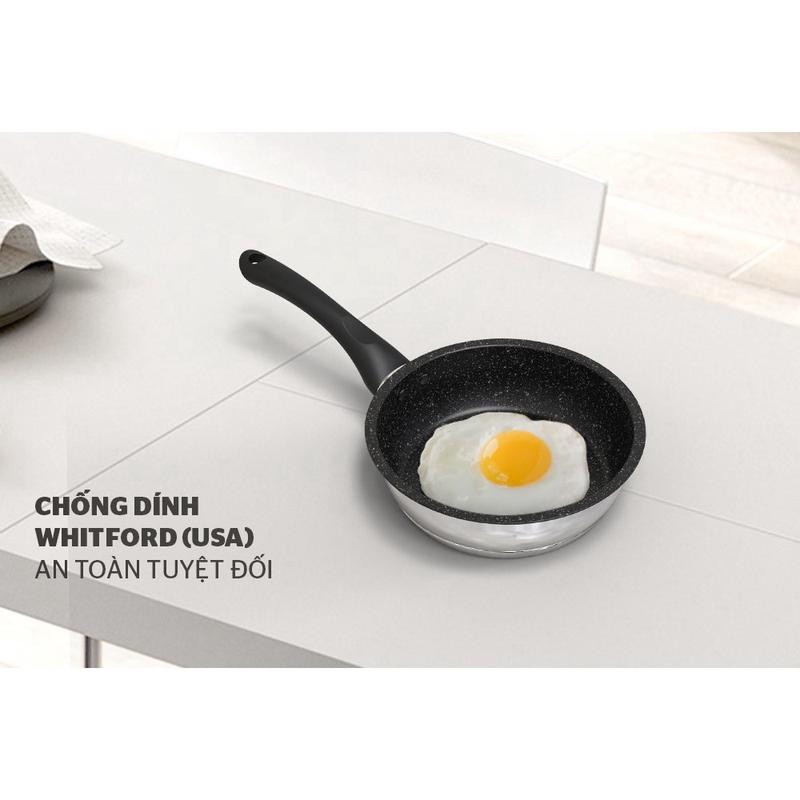 Chảo Inox 5 đáy chống dính Sunhouse 16cm/20cm/24cm /26cm/28cm -IN16M4-IN20M4-IN26M4 -IN28M4 5