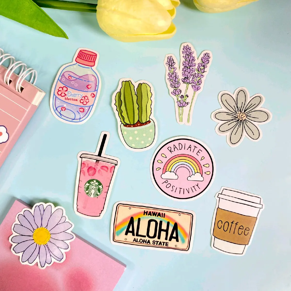 Stiker Aestetik Mini untuk organizer