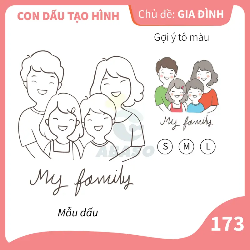 Dụng cụ tạo hình vẽ bánh Kem - Chủ đề Gia Đình 0