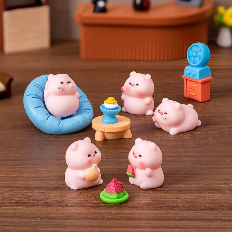 Tượng Nhỏ Con Heo Hồng Mùa Hè, Đồ Trang Trí Cảnh Quan Siêu Nhỏ Hình Heo Hoạt Hình, Mô Hình Nhà Búp Bê, Đồ Trang Trí Nội Thất Ô Tô, Trang Trí Bàn Làm Việc Tại Nhà, Kích Thước Nhỏ 0