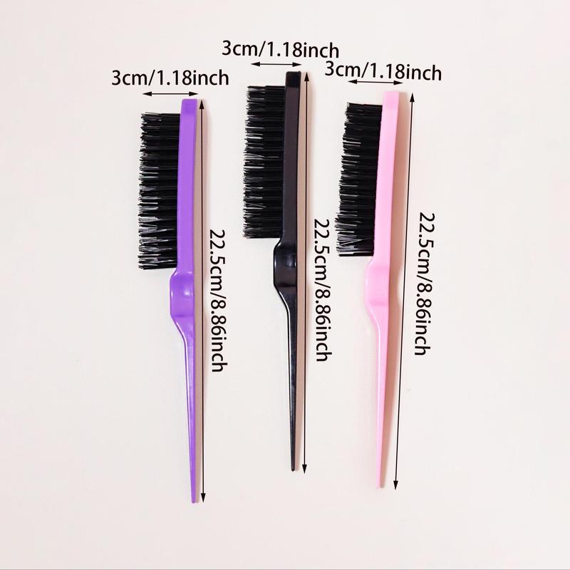 3pcs Hair Brush Set, Hair Styling Comb, Wet and Dry Use Pointed Tail Tools for Women 1