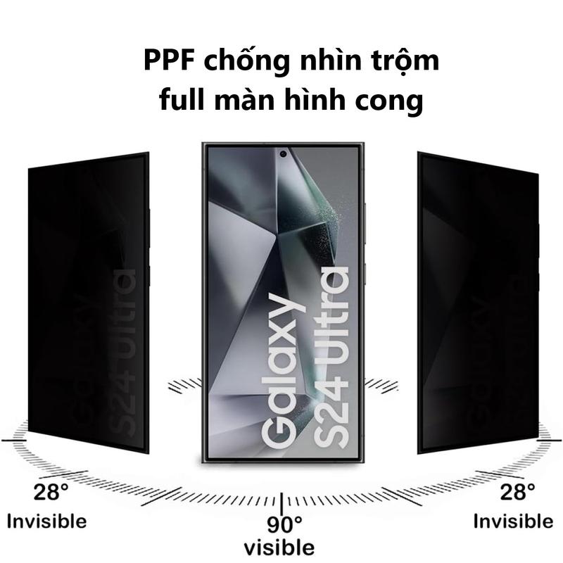 PPF chống nhìn trộm Samsung S20 S21 S22 S23 S24 Ultra Plus 5G full màn hình cong