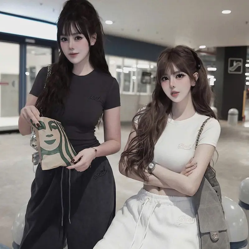 set thể thao áo croptop phối quần bo chun mpb 2