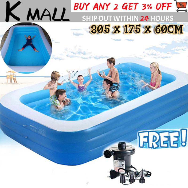 【PH Local】Swimming Pool Adult/Kids Inflatable Rectangular Pump - TikTok ...