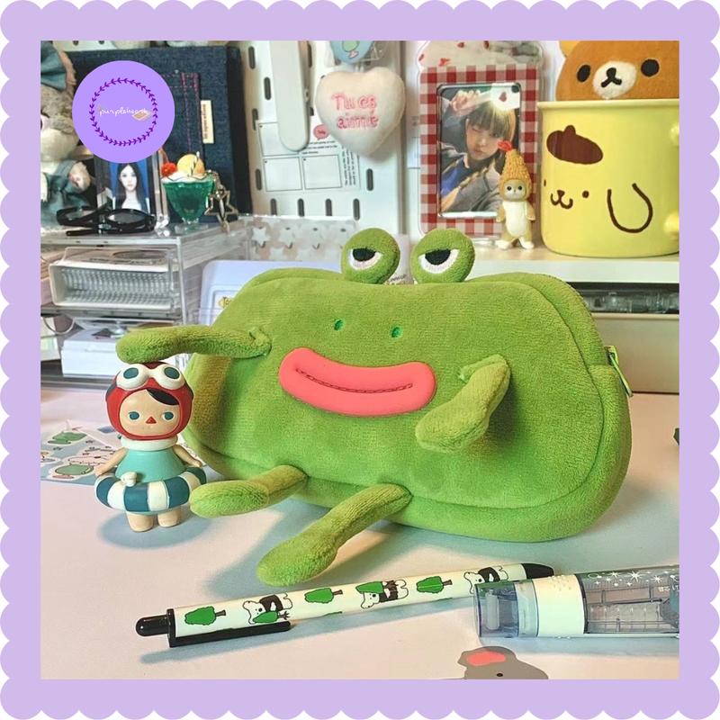 Bóp viết hộp bút lớn ếch mặt khờ vô tri ngộ nghịnh purpleheartbora vô song