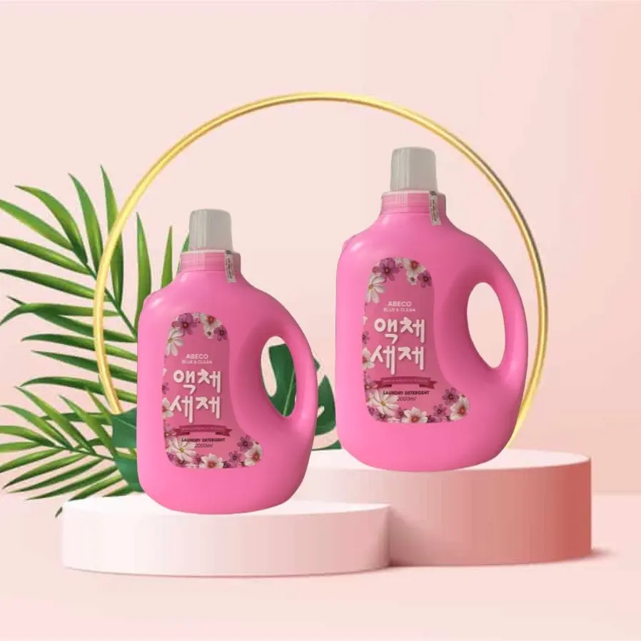 Combo 2 can nước giặt Abco - 2l /1 can - Màu Hồng