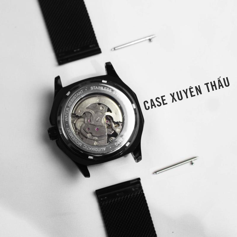 Product Introduction of Đồng hồ cơ nam T.Winner - Thiết kế skeleton lộ máy - Tặng kèm dây đeo hoặc vòng cuff titan Đeo Tay Watch 12