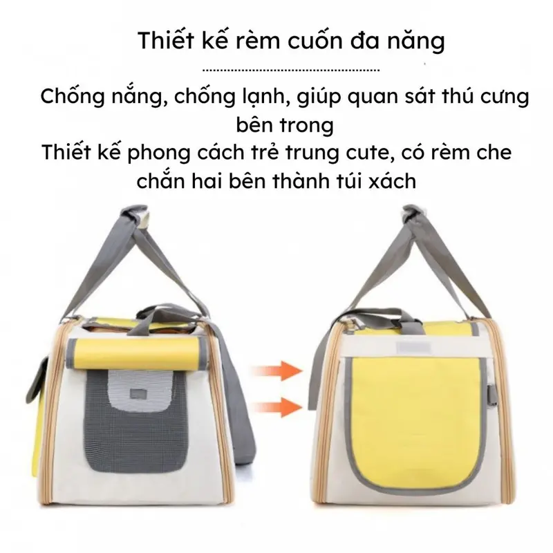 Túi Lưới vận chuyển chó mèo túi vận chuyển chó mèo dạng lưới thoáng mát kích thước lớn Hoshi Pet TVC06 6