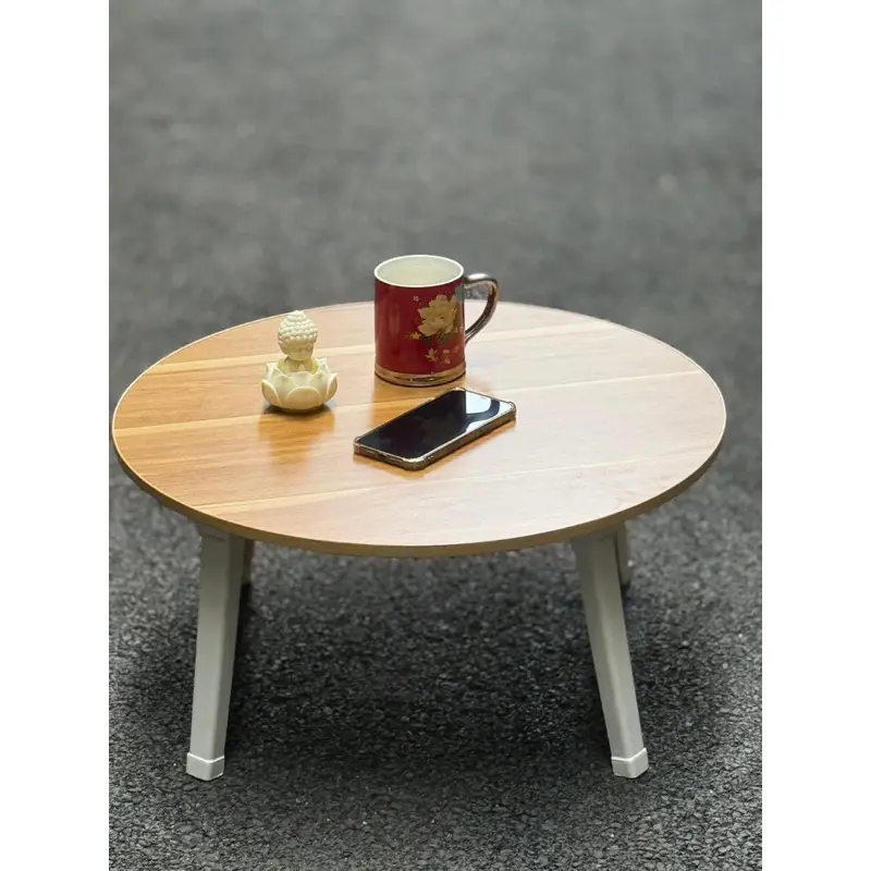 Bàn Bệt Tròn Chân Nhựa Gấp Gọn, Bàn Trà Gỗ MDF - Bàn Trà Sofa Tiện Lợi Giá Rẻ Nhiều Màu Lựa Chọn 0