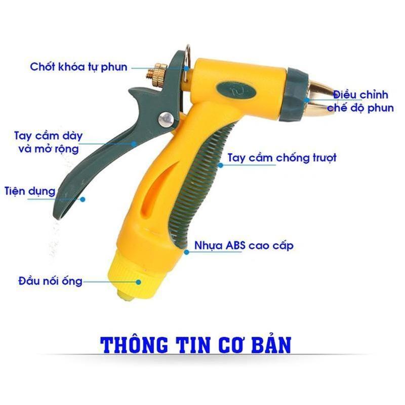 Vòi xịt tăng áp rửa xe tưới cây, rửa sân áp lực cao mẫu mới 2025 có thể điều chỉnh áp lực nước cao thấp tùẏ ý tiện lợi 6
