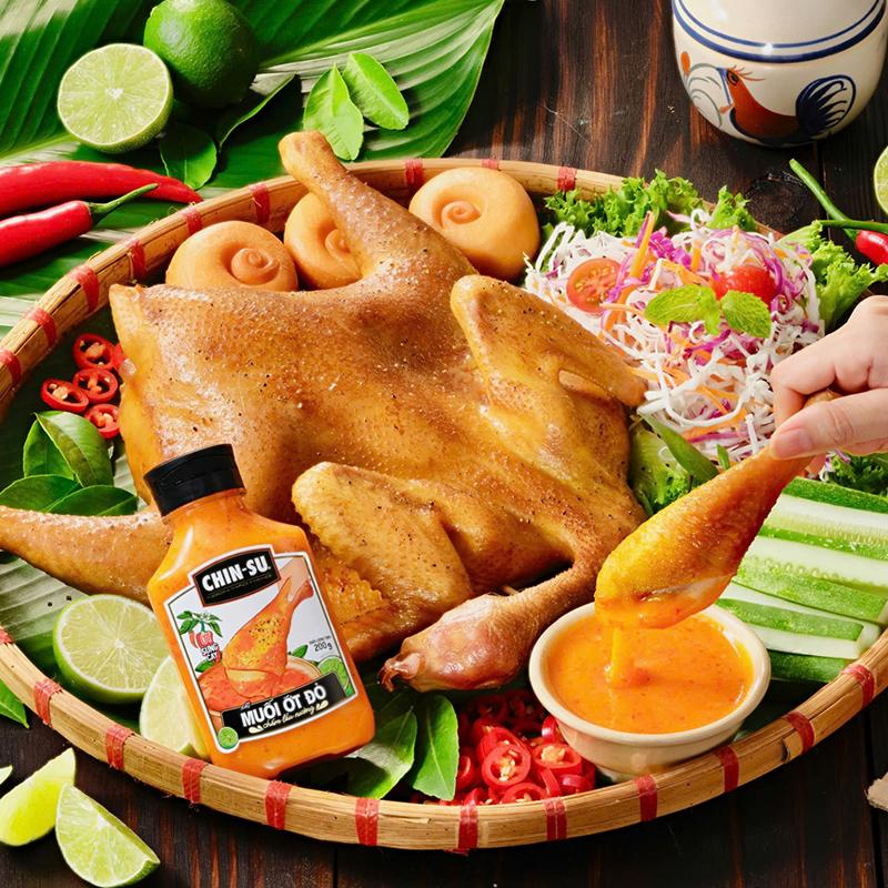 Combo tương ớt CHIN-SU 2KG và 1 xốt muối ớt xanh và 1 xốt muối ớt đỏ 200gr 8