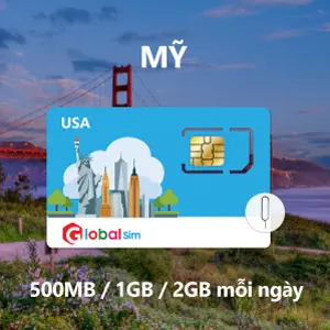 [GLOBALSIM] SIM 4G Mỹ - Gói theo ngày - Không giới hạn data