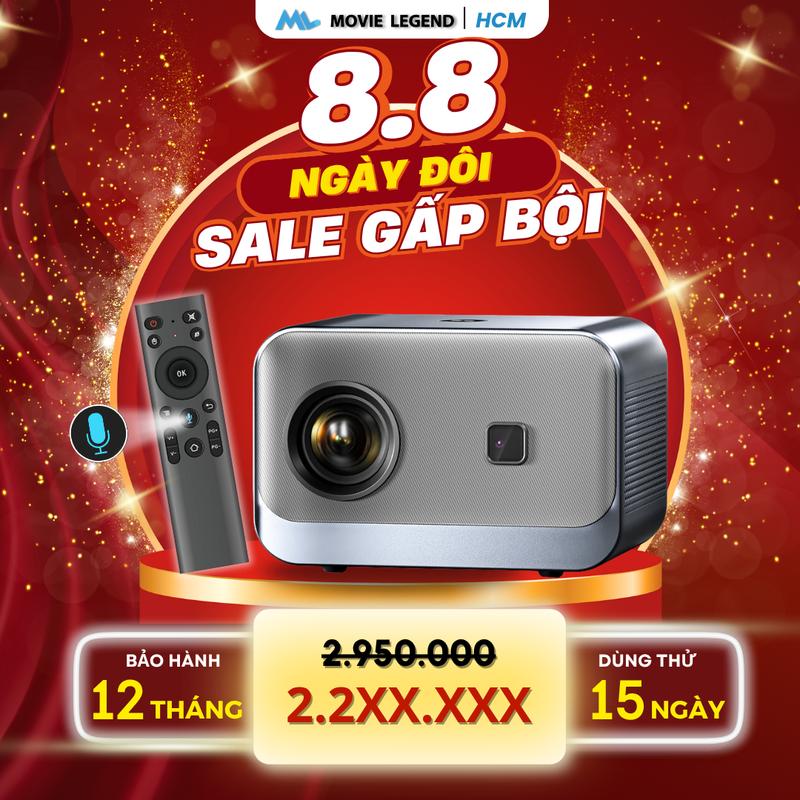 [Tặng Quạt][DonNguyen][Siêu Sale Ngày Đôi 8/8] Máy Chiếu S7 Pro - Máy Chiếu Movie Legend - Hỗ Trợ Full HD Projector máy  chiếu Bluetooth [SBF] HCM