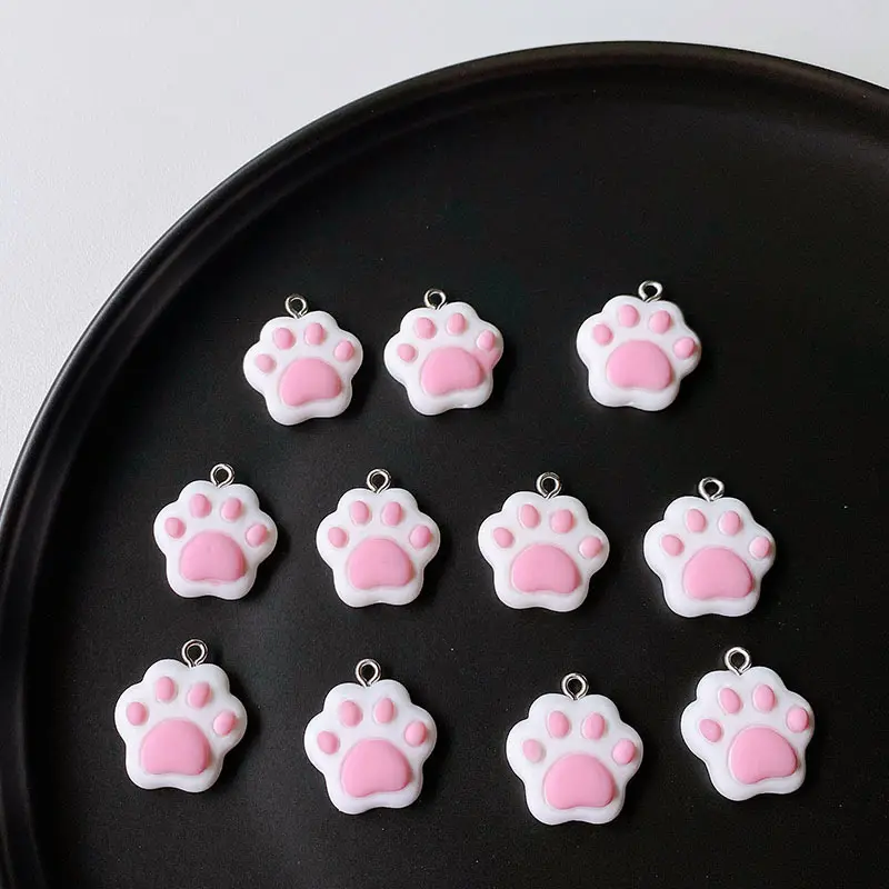 Cute Kitty Claw Pendant DIY Earrings Mobile Phone Charm Keychain July Accessories Material