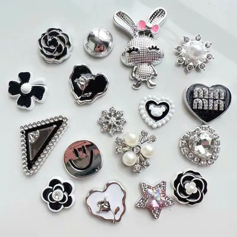 Bộ Sticker nhựa phủ mạ kim - 3D-nhí-đá gắn dép siêu dễ thương gắn dép sục 5