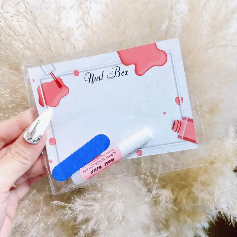 Hộp đựnġ - Bìa Nail Box Kèm Keo Và Dũa 1