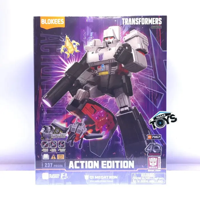 Blokees Figures Transformers Action Edition 02 G1 Megatron Model Kits 40 Years 0