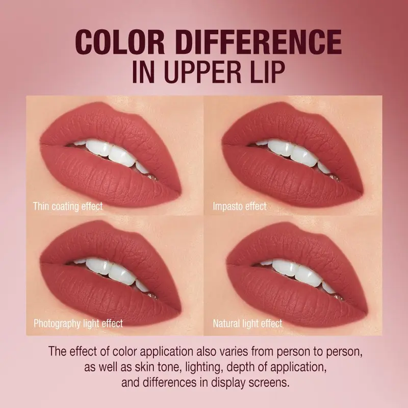O.TWO.O Long-lasting (Need to Wait For Drying)Velvety Mist Texture Lock-in Makeup Technology Misty Kiss Lock Color Matte Lipstick Lipstik Glaze Gloss Kosmetik Liquid 3