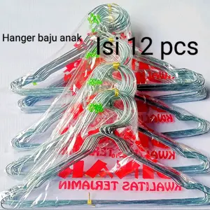 Hanger baju anak Hanger baju kawat Gantungan baju anak 12pcs(lusinan)