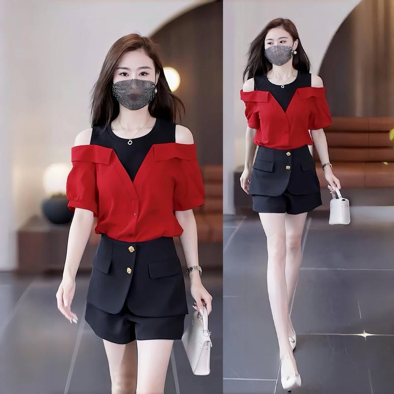 Áo Sơ Mi Trễ Vai Hàn Phong Cách Mới Cho Nữ Mùa Hè