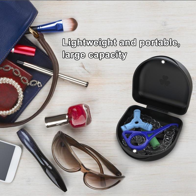 New Portable Enture Denture Storage Box Silicone Practical Tooth Socket Box Lightweight Orthodontic Braces Holder Organizer Box Travel 5