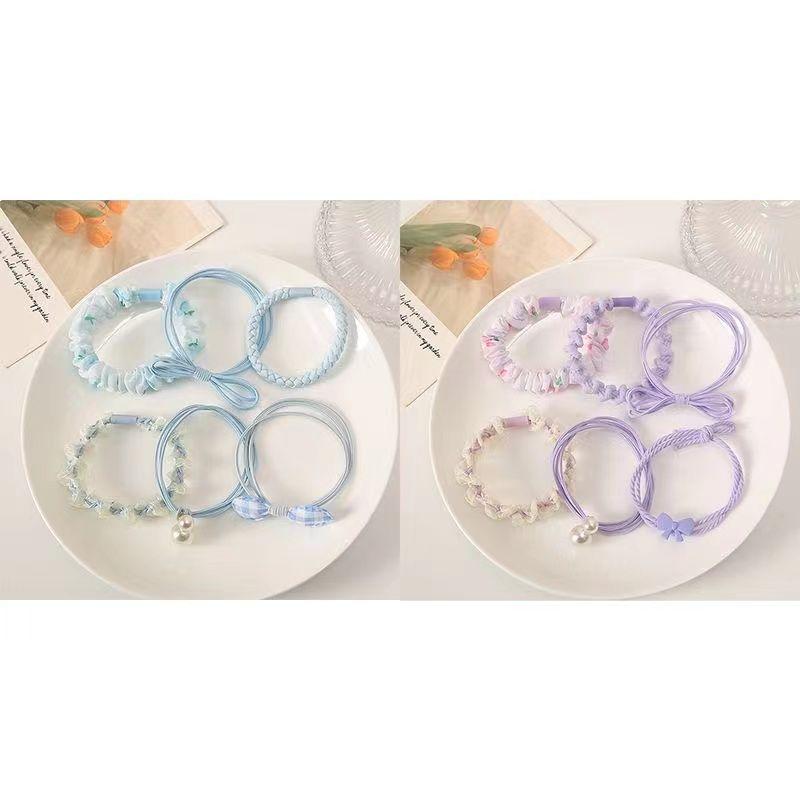 [combination] Macaron color matching hair ring combination mixed small rubber band head rope women's suit cute hair rope Mori hair temperament high ponytail hair accessories 8