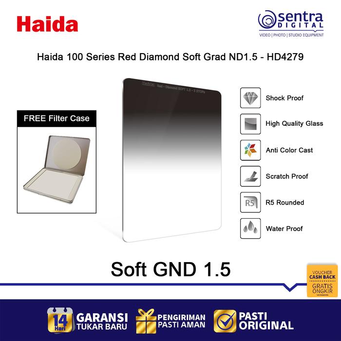 Gambar Haida 100 Series Red Diamond Soft Grad ND1.5 GND 32x 5 Stop - HD4279 dari Sentra Digital Kota Surabaya Tokopedia