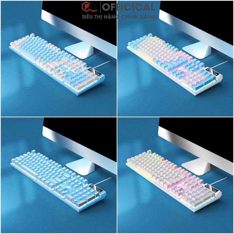 Bàn Phím Máy Tính Giả Cơ Có Dây YINOIAO K500 Cao Cấp LED Xuyên Chữ Phát Sáng Trong Đêm Chống Nước Bảo Hành 12 Tháng ( TÙY mÀU SẼ CÓ LED NHIỀU MÀU HOẶC LED TRẮNG )