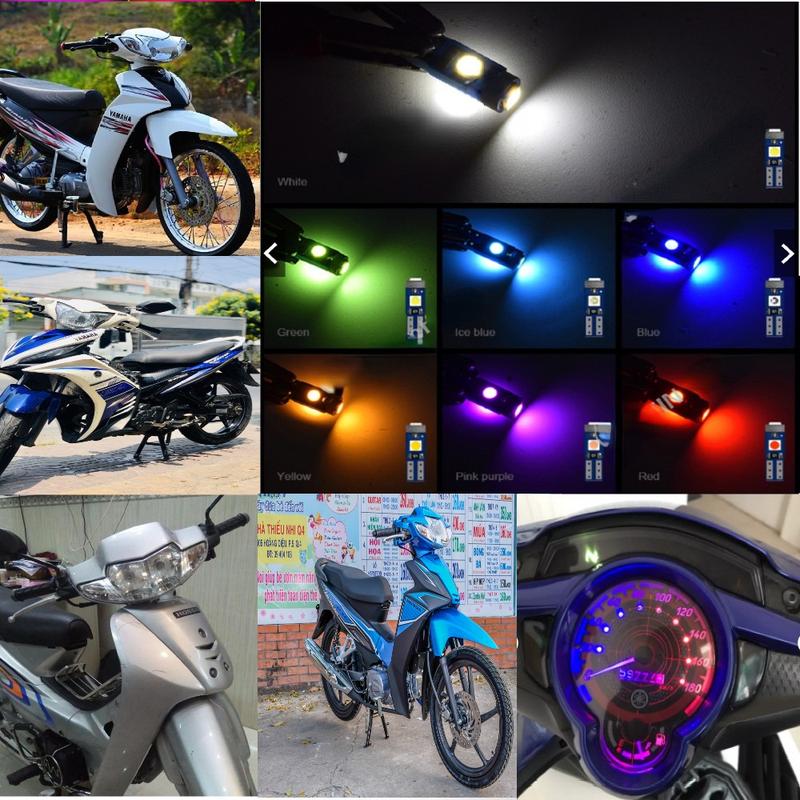 Combo bóng led lắp full mặt đồng hồ cho Sirius, Wave blade, Wave nhỏ, Ex 135 5 số Phụ Kiện Phụ Tùng