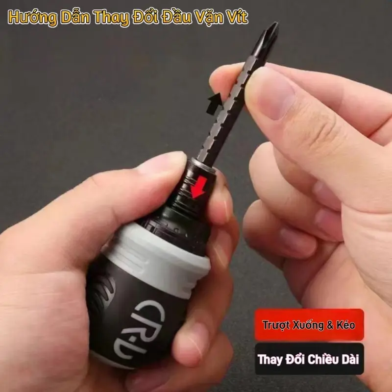 Bộ Hộp Tua Vít Lùn CRV Với 24 Đầu Mũi Vít, Tua Vít Có Chức Năng Đảo Chiểu, Trợ lực, Mũi Thép CR-V Siêu Cứng Bền Bỉ, Có Nam Châm Nạp Từ máy  tháo tua  vít 7