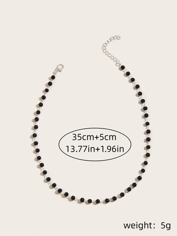Simple Beaded Necklace,  Fashionable Jewelry for Women for Party, Daily Clothing Decor, Trendy All-match & Exquisite Neck Jewelry for Birthday Gift 5