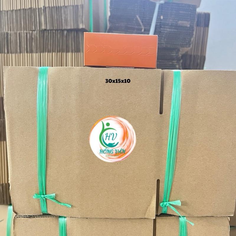 Hộp giấy carton Hồng Vân cam vỉ kích thước 30x15x10 cm