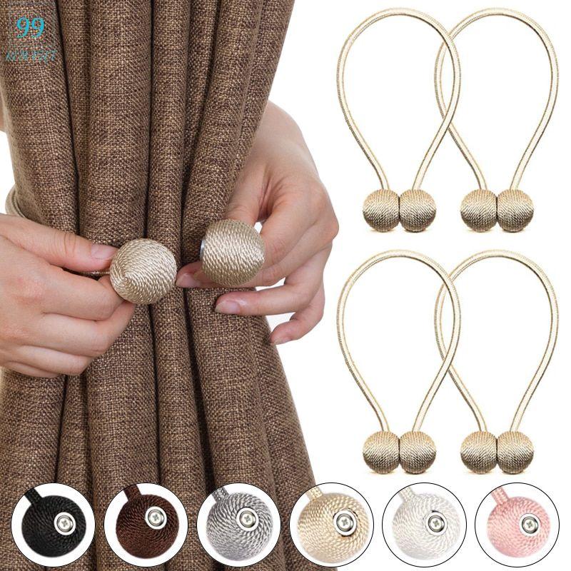 1pc Rèm Dây Buộc Từ Tính Mạnh Mẽ Dây Buộc Trang Trí Lưng Holdbacks Giá Đỡ Để Trang Trí Cửa Sổ AD