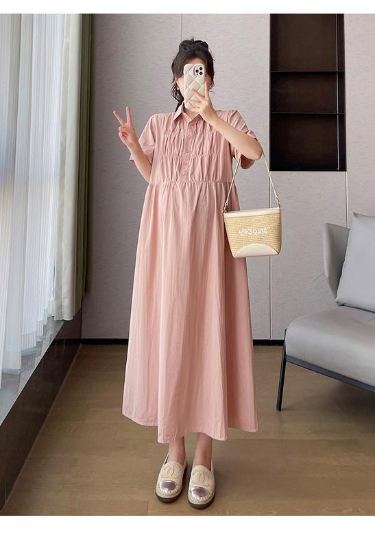 Product Introduction of P69350# Dress Pregnant Plus Size Dress For Women Nipped Waist Summer Slim New Arrival Pregnant Pregnancy Dress 8