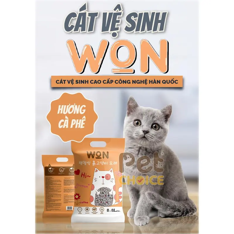 Cát Vệ Sinh Cho Mèo Nhiều Mùi Hương, Vón Nhanh Công Nghệ Hàn Quốc - WON 8.8L/4KG - PetChoice 6