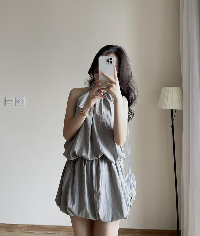 Set Quần Áo Yếm Tiểu Thư Điệu Đà Tiểu Thư Chất Vải Đũi 2 Lớp Mùa Hè Thoáng Mát Miho house