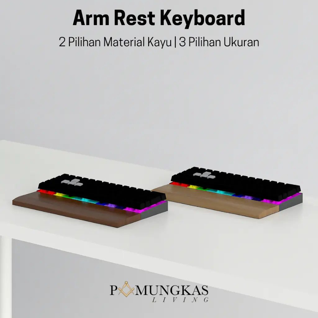 Pamungkas Arm Rest Keyboard Kayu Jati Kayu Meranti