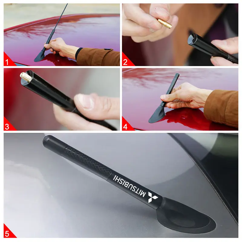 Ăng-ten vô tuyến trên ô tô, AC, Chất liệu hợp kim, Dành cho Mitsubishi ASX, Lancer, Pajero, Outlander, L200, EVO, Lancer, 1 mảnh 4
