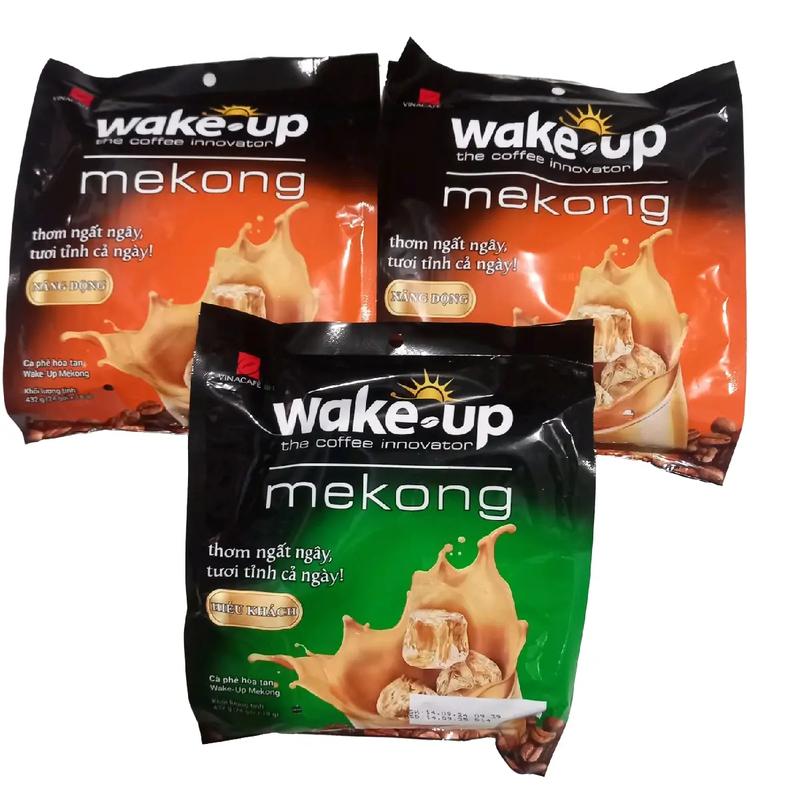 Combo 3 túi cà phê Wake up Mekong thơm béo ngậy ( mỗi túi 432g, gồm 24 gói nhỏ) Coffee Cafe