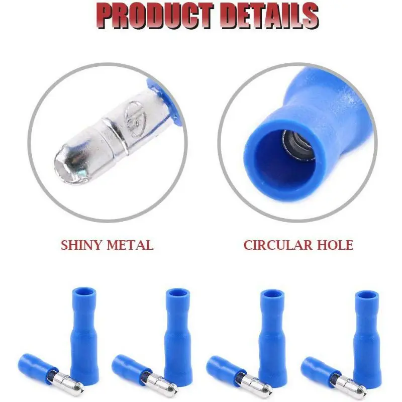 Blue skun bullet wire connector terminal skun bulat kabel biru 1