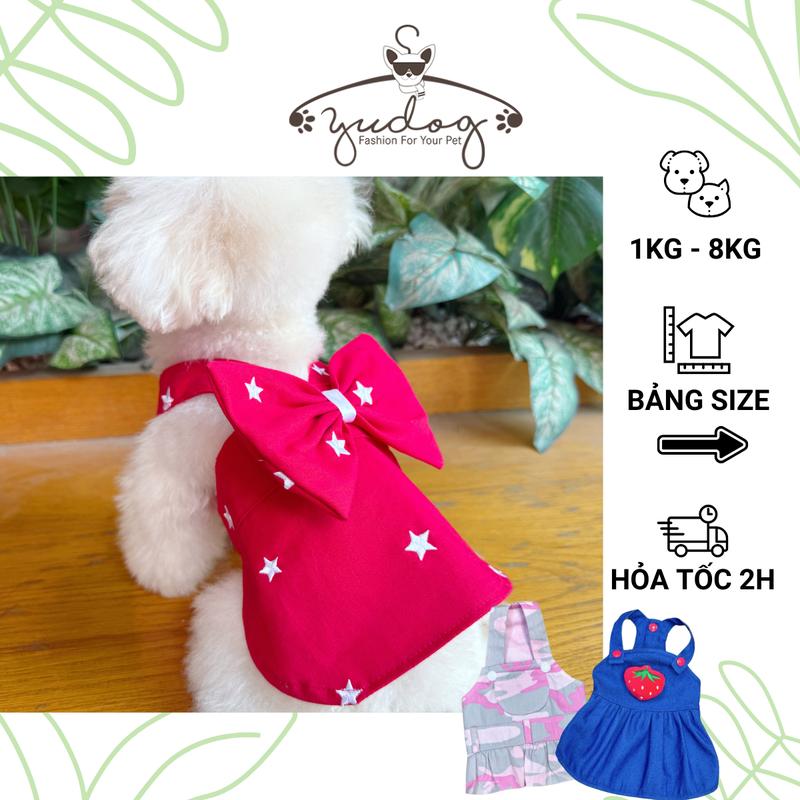 Đầm váy thời trang cho chó mèo yudog đầm yếm cho thú cưng chó mèo