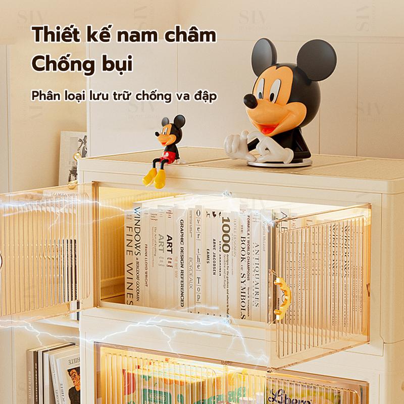 80CM SIV Tủ Nhựa Đựng 3/4/5tầng-Trong suốt làm dày công suất lớn tủ bếp Đa Năng 3