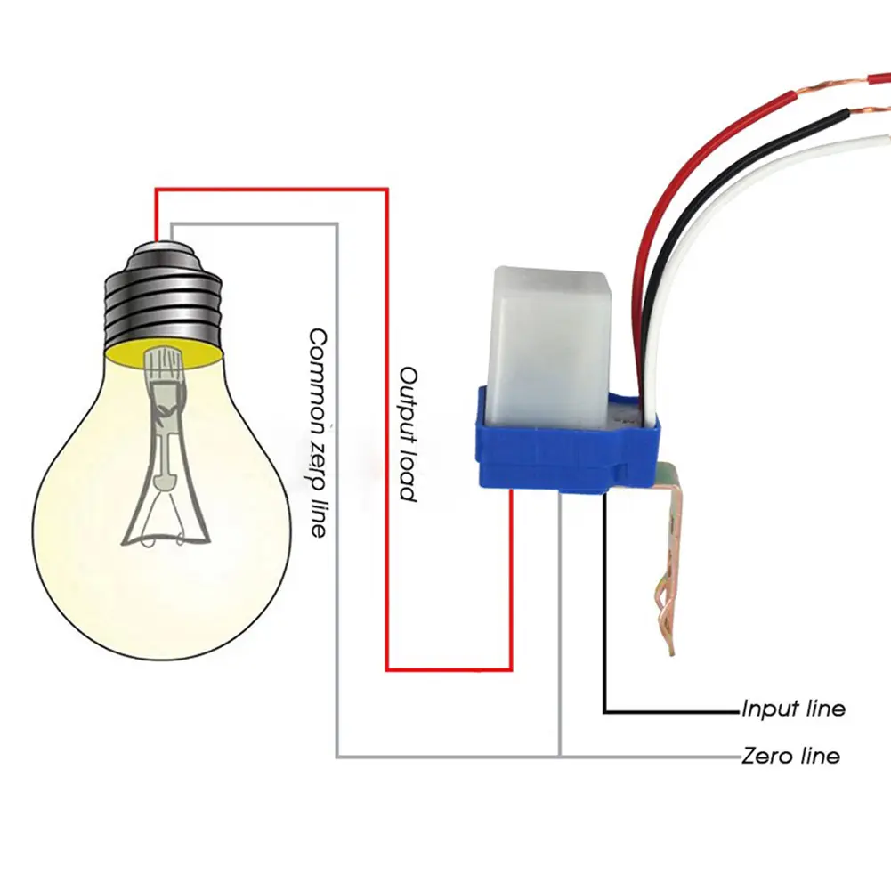 Công Tắc Cảm Biến Ánh Sáng, DC 12V / 24V, AC 110V / 220V, 50-60Hz, Tự Động Bật / Tắt, Công Tắc Đèn