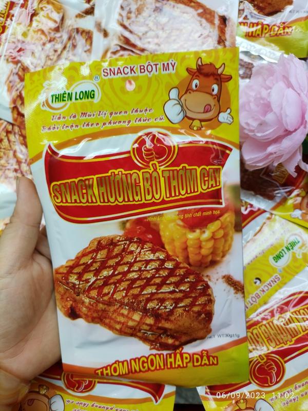 10 Gói Snack Hương Bò Thơm Cay - Ăn Vặt JUN'S FOOD