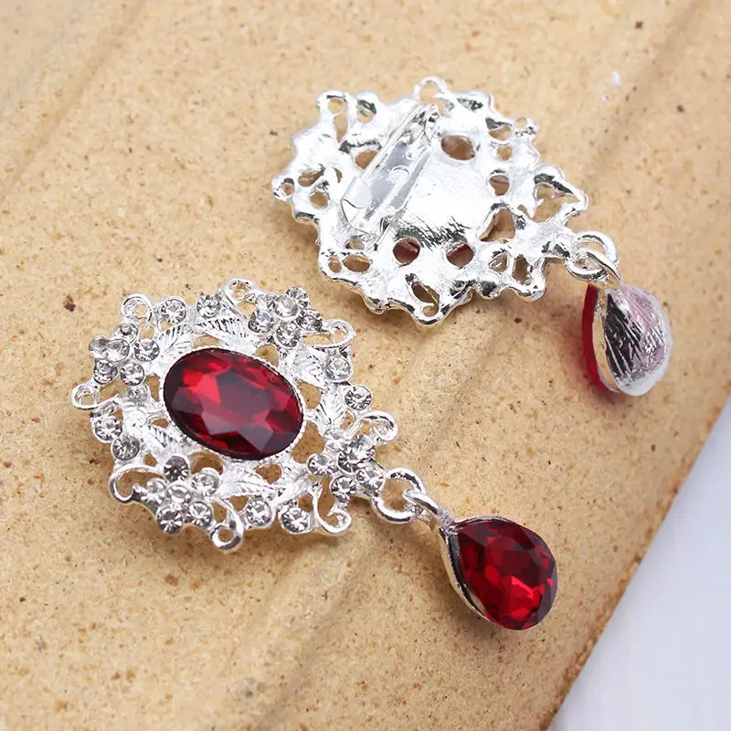 Trâm Cài Hình Giọt Nước Bằng Bạc Hợp Kim Cổ Điển Mặt Dây Chuyền Trâm Cài Kim Cương Đá Quý Pha Lê, Phụ Kiện Tự Làm, Ghim Cài Quần Áo Có Thể Tháo Rời, Năm 2025, Bán Chạy Cửa Hàng 3