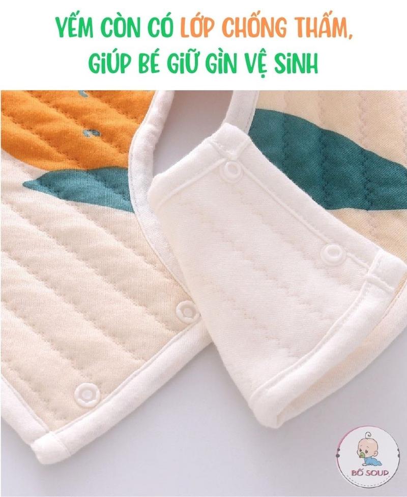 Product Introduction of Set 3 yếm tròn xoay 360 độ Heepte dày dặn thấm hút tốt, họa tiết hình ngộ nghĩnh 5