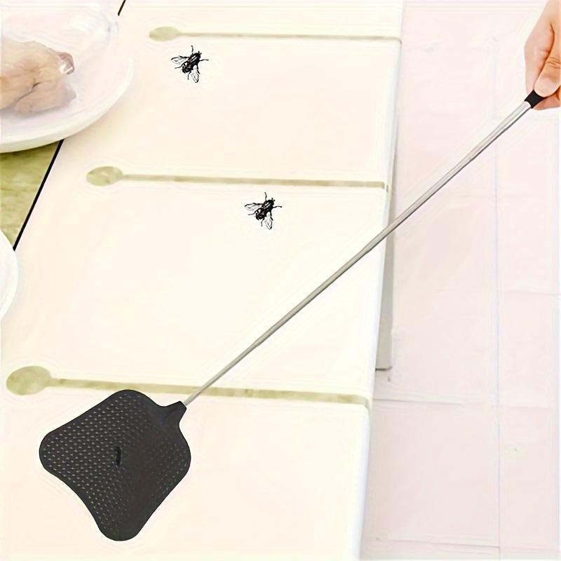 Product Introduction of Telescopic Fly Swatter Set, 1/2 Counts Durable Plastic Fly Swatter with Stainless Steel Handle, Fly Swatter for Indoor & Outdoor Use 0